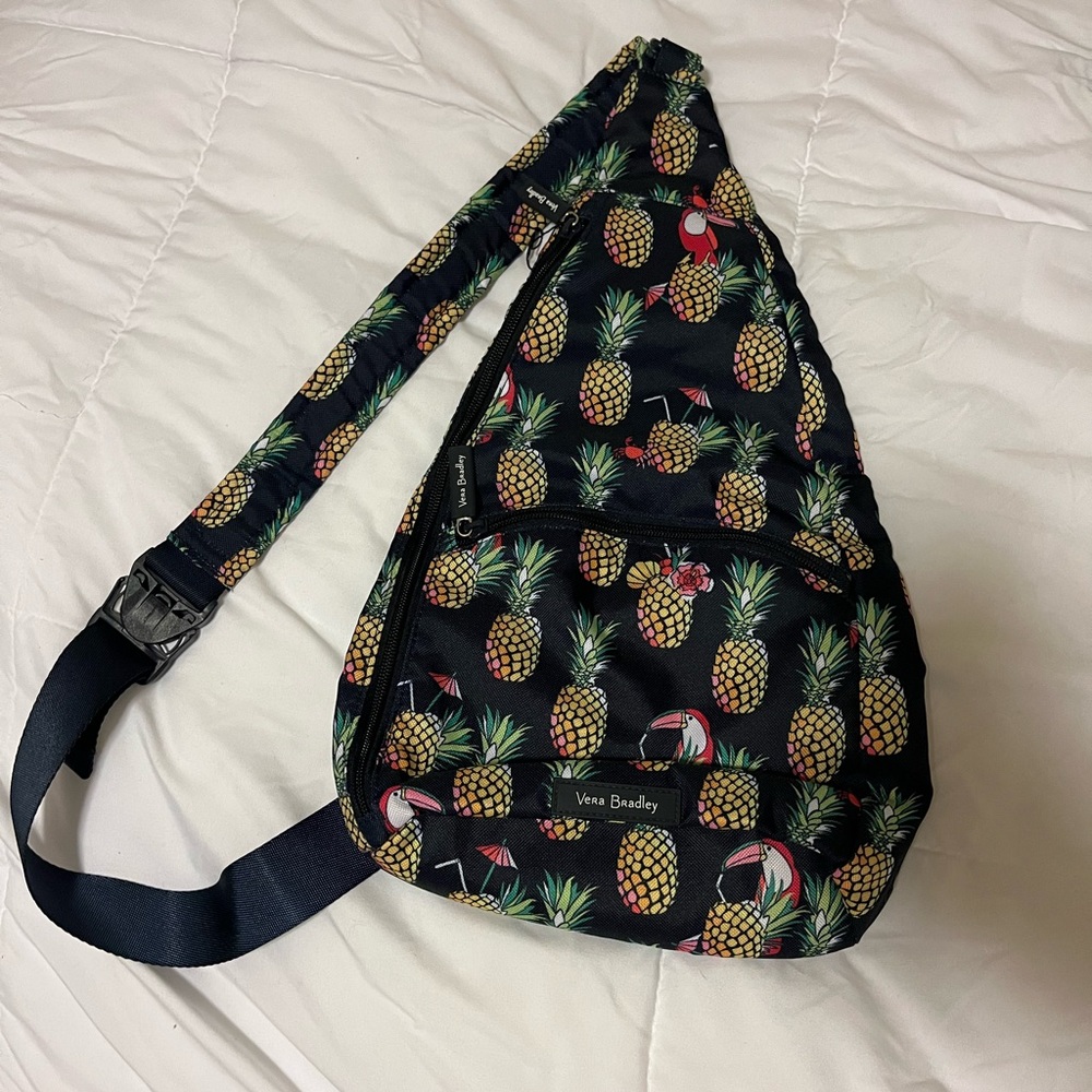 Vera Bradley Toucan Party Pineapple Sling Backpack